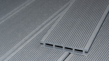 planeo ECO-Line WPC decking board camera cava grigio chiaro - liscio/scanalato