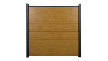 planeo Basic - PVC-Push-Pin Fence Square natureal Oak 180 x 180cm