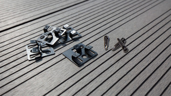 planeo clip per terrazza in acciaio inox ca. 4 mm di giunzione - 100 pz. incl. viti