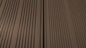 planeo TitanWood - XL hollow composite decking Sheet 4m marrone scuro