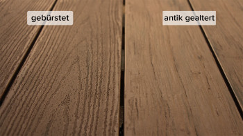 planeo TitanWood - tavola massiccia marrone scuro anticato invecchiato/spazzolato
