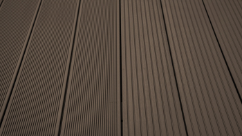 planeo TitanWood - Tavola massiccia marrone scuro scanalata/scanalata