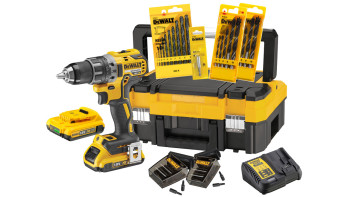 Set trapano e cacciavite a batteria DeWALT 18V DCK791 - 2 batterie da 2Ah + 71 pz. accessori