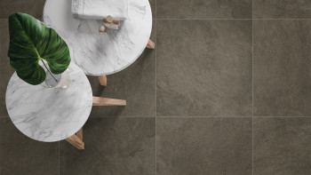 planeo DIYTile piastrelle per pavimento ardesia - 60 x 60 x 12 cm terra marrone PT