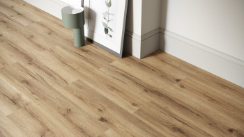 planeo Rigido Vinile ad incastro - SolutionX 2in1 Oak Natural Rustic | Isolamento acustico integrato (ECF-0092)