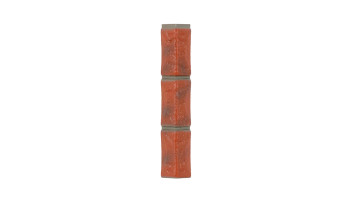 Angolo Zierer look pietra di cava per BS1 - 54 x 54 x 345 mm rosso fiammato in VTR