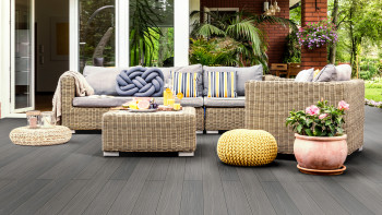 planeo Autentica Tavola massiccia Co-Ex grigio basalto - Struttura in legno