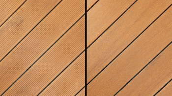 planeo WPC decking boards - Ambiento oak brown leggermente spazzolato/finemente rigato