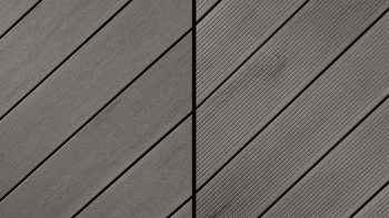 pannelli per decking WPC planeo - Ambiento grigio grafite leggermente spazzolato/finemente rigato