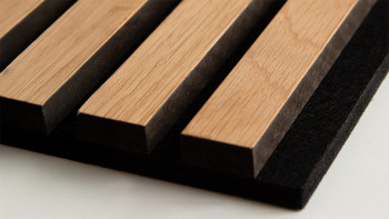 pannelli acustici planeo - rovere naturale/nero 60x60 cm