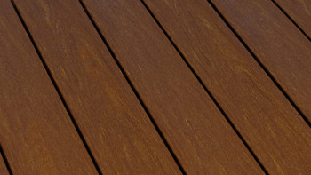planeo pavimenti WPC - decking noce massiccio strutturato - goffrato/scanalato