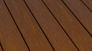 planeo pavimenti WPC - decking noce massiccio strutturato - goffrato/scanalato