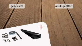 TitanWood set completo solido marrone scuro antico invecchiato