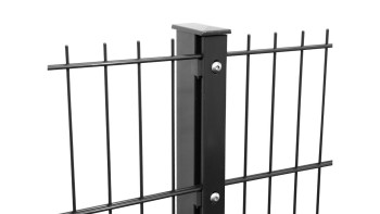 pali di recinzioni tipo F antracite per recinzioni a doppia maglia - altezza recinzioni 630 mm