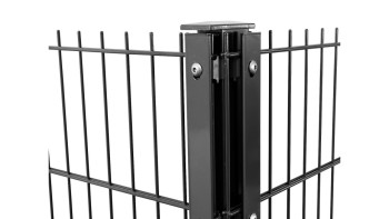 pali d'angolo tipo F antracite per recinzioni a doppia maglia - altezza recinzioni 2430 mm