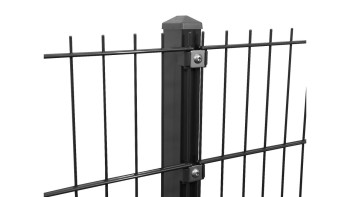 pali di recinzioni tipo P antracite per recinzioni a doppia maglia