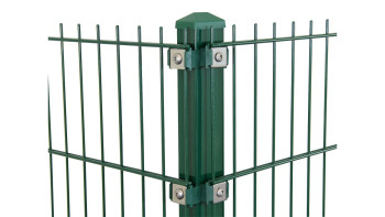 pali d'angolo tipo P verde muschio per recinzioni a doppia maglia - altezza recinzioni 1030 mm