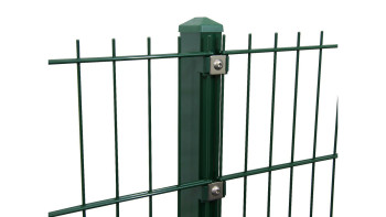 pali di recinzioni tipo P verde muschio per recinzioni a doppia maglia - altezza recinzioni 1630 mm