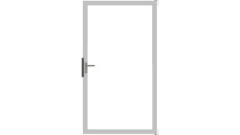 planeo Gardence Flair - Porta in vetro trasparente DIN universale con telaio in alluminio antracite 100 x 180cm