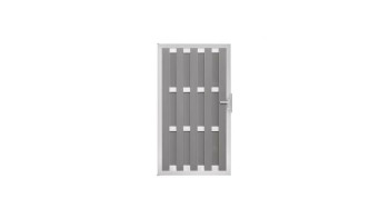 planeo Gardence Premade - Porta BPC DIN Sinistro Grigio chiaro 100 x 180 x 4,0cm - telaio argento