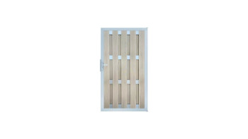 planeo Gardence Premade - Porta BPC DIN Destro BiColor Sabbia 100 x 180 x 4,0cm - telaio argento