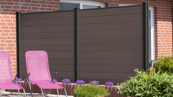 planeo Solid - recinzioni da giardino quadrata Terra