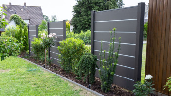 planeo Solid Grande - recinzioni da giardino Premium Grigio antracite