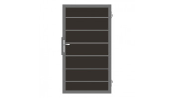 planeo Gardence Deluxe - Porta universale BPC Grigio antracite con telaio in alluminio antracite