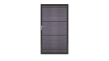 planeo Gardence Strong - Porta universale BPC Grigio pietra coex con telaio in alluminio antracite