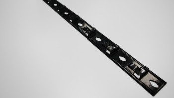 binario per facciata planeo a clip in acciaio inox nero 1,8m