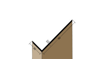 planeo Protect profilo angolare - WP 30x90x2500mm marrone