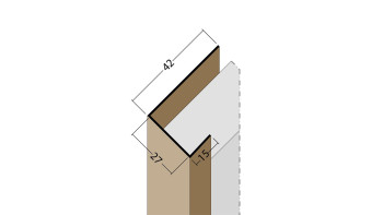 planeo Protect profilo terminale - AP 27mm montaggio 2500mm lunghezza bianco
