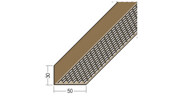 Profilo angolare di ventilazione planeo Protect - LÜW 30x50x2500mm marrone