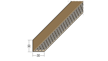 profilo angolare di ventilazione planeo Protect - LÜW 30x30x2500mm - nero