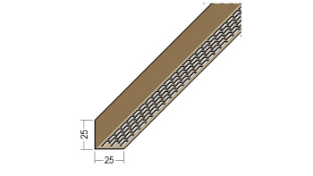 profilo angolare di ventilazione planeo Protect - LÜW 25x25x2500mm - nero