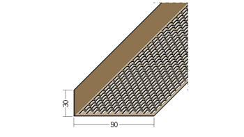 Profilo angolare di ventilazione planeo Protect - LÜW 30x90x2500mm bianco