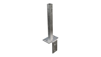 planeo Gardence Metallic - GJ 47 Staffa a L 16 x 12 x 40 cm per tassellatura con adattatore di montaggio integrato
