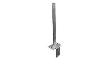 planeo Gardence Metallic - GJ 48 Staffa a L 16 x 12 x 60 cm per tassellatura con adattatore di montaggio integrato e viti svasate M8 x 35 mm