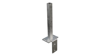 planeo Gardence Metallic - GJ 49 L-Stein Konsole 16 x 12 x 40 cm zum Aufdübeln mit integriertem Montageadapter und Senkschrauben M8 x 35 mm