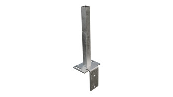 planeo Gardence Metallic - GJ 49 Staffa a L 16 x 12 x 40 cm per tassellatura con adattatore di montaggio integrato e viti svasate M8 x 35 mm