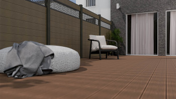 planeo Gardence Strong - recinzione a innesto BPC Leafs Terra 180 x 180 cm