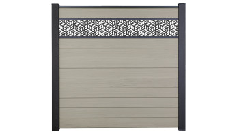 planeo Gardence Strong - recinzione a innesto BPC Leafs Bi-Color Sand 180 x 180 cm