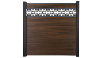 planeo Gardence Strong - recinzione a innesto BPC in noce orientale co-ex 180 x 180 cm