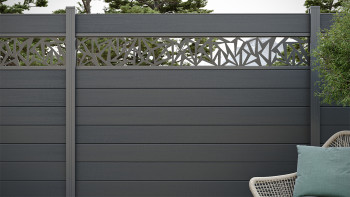 planeo Gardence Strong - Recinzione in BPC quadrata Grigio antracite