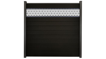 planeo Gardence Strong - recinzione a innesto BPC Cube nero co-ex 180 x 180 cm