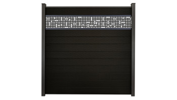 planeo Gardence Strong - rete di recinzione a innesto BPC nera co-ex 180 x 180 cm