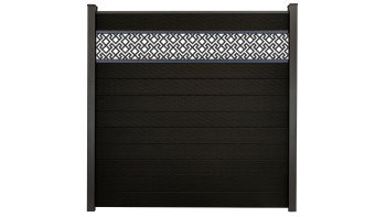 planeo Gardence Strong - recinzione a innesto BPC Abstract Black co-ex 180 x 180 cm