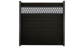 planeo Gardence Strong - recinzione a innesto BPC Oriental Black co-ex 180 x 180 cm