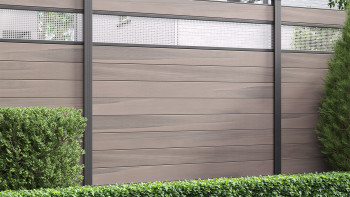 planeo Gardence Strong - Recinzione in BPC quadrato Bicolore co-ex