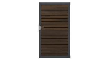 planeo Gardence Trendy - Porta universale BPC rombo - Noce coex con telaio in alluminio antracite